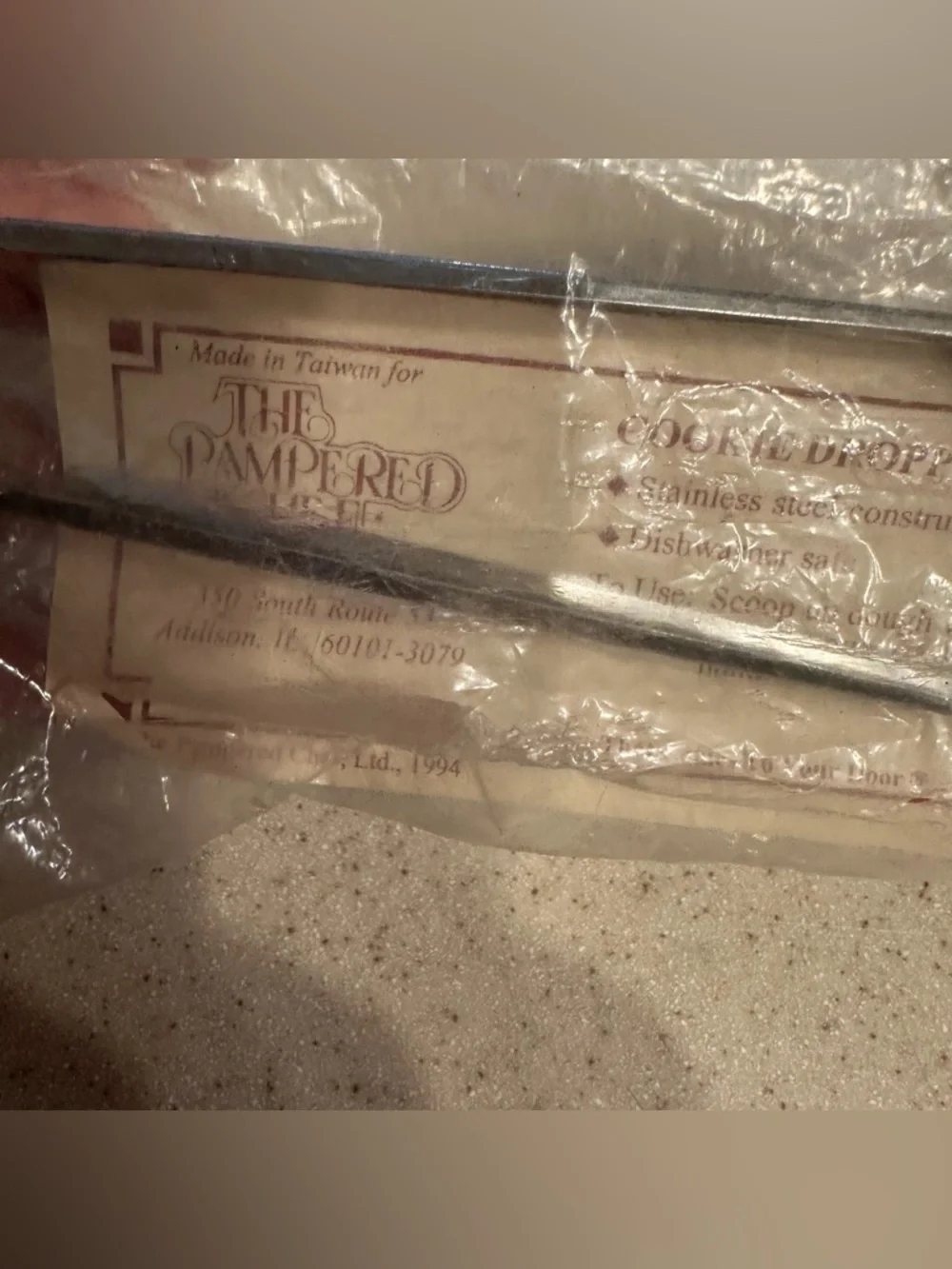 Pampered Chef Cookie dropper stainless steel NEW retired vintage